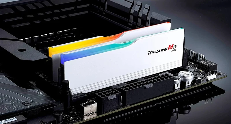 G.Skill Ripjaws M5 RGB 64GB (2X32GB) DDR5 6400MHZ CL32-39-39-102 1.40V Intel Xmp Desktop Memory (Black, White)
