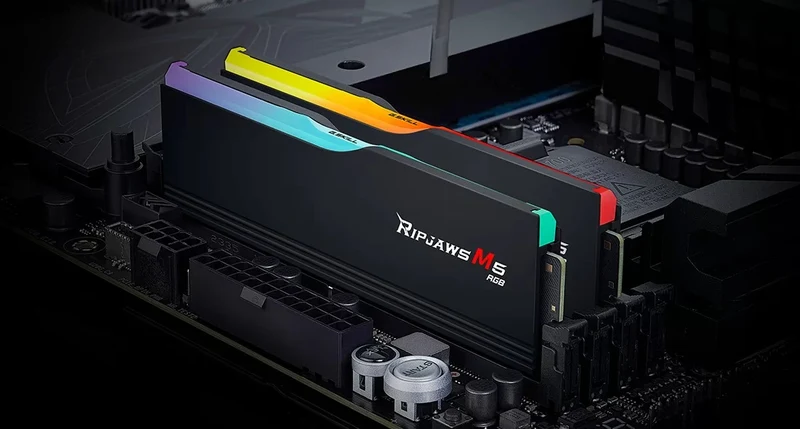 G.Skill Ripjaws M5 RGB 64GB (2X32GB) DDR5 6400MHZ CL32-39-39-102 1.40V Intel Xmp Desktop Memory (Black, White)