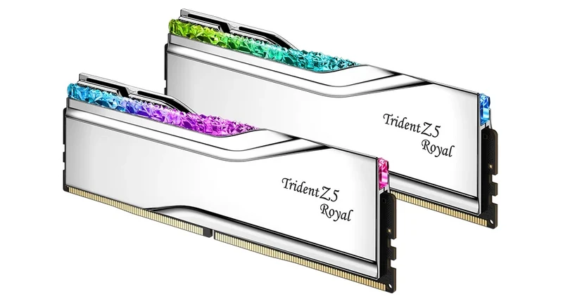 G. Skill Trident Z5 Royal 32GB (2x16GB) DDR5 6400MHz CL32-39-39-102 1.40V Intel Xmp Desktop Memory (Silver) (F5-6400J3239G16GX2-TR5S)