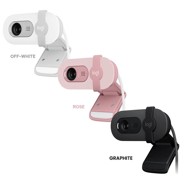 Logitech Brio 100 Full HD 1080P Web Cam (Off-White, Rose, Graphite)
