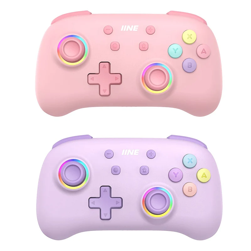 IINE Candy Pop Mini Controller for Switch/ Android/ iOS/ PC (Macaron Pink, Macaron Purple)