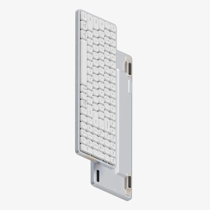 Lofree Flow 100 Keys Dual Mode Low Profile Mechanical Keyboard (Silver, Black)