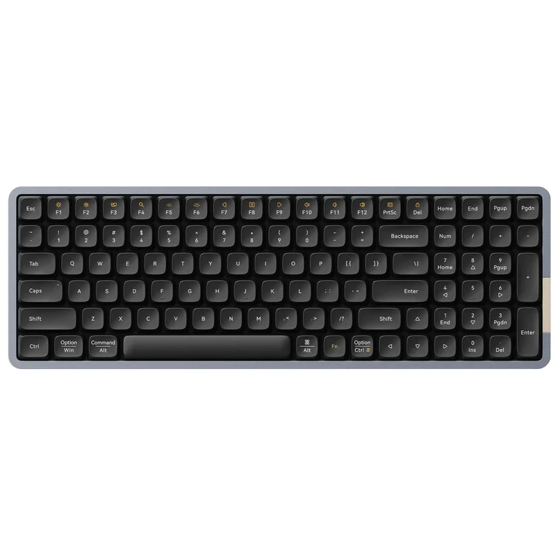 Lofree Flow 100 Keys Dual Mode Low Profile Mechanical Keyboard (Silver, Black)