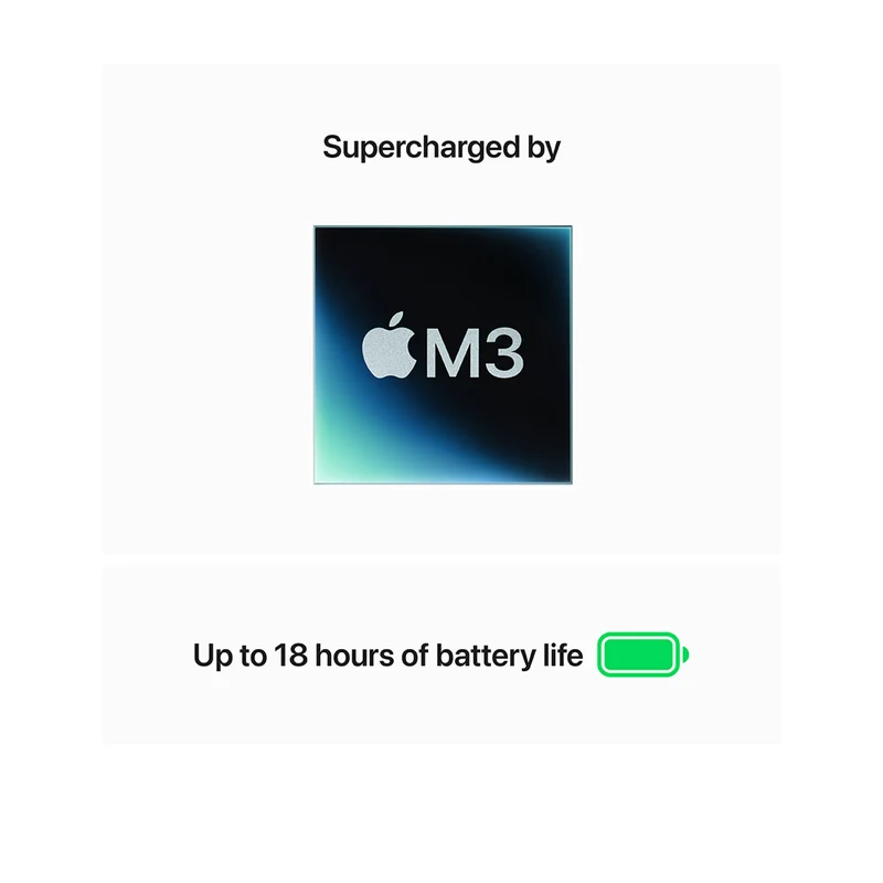 Macbook Air 13" (2024) (MRXQ3PP/A) (Silver) | M3 Chip | 8-Core CPU | 8-Core GPU | 8GB RAM | 256GB SSD