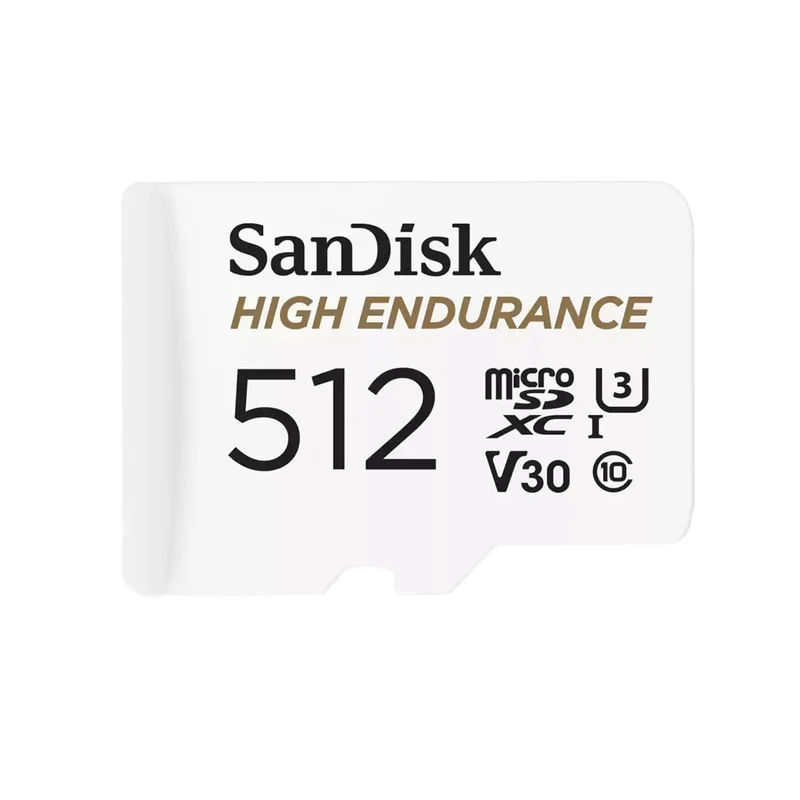 Sandisk High Endurance 512GB MICROSDXC Card With Adapter For Dash Cams & Home Security Cameras