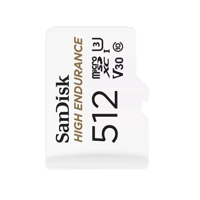 Sandisk High Endurance 512GB MICROSDXC Card With Adapter For Dash Cams & Home Security Cameras