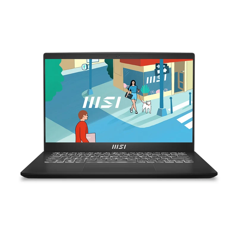 MSI Modern 14 C7M-270PH Laptop (Classic Black) | 14" FHD (1920x1080) IPS | Ryzen 5 7530U | 16GB RAM | 512GB SSD | RX Vega Graphics | Windows 11 Home | MSI Sleeve Bag GP