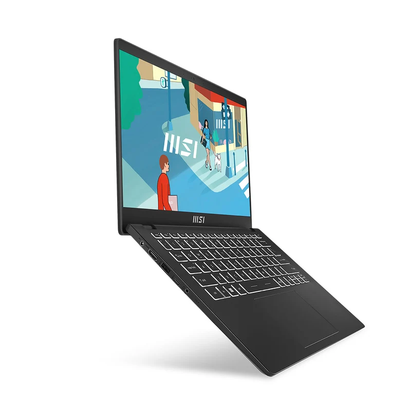 MSI Modern 14 C7M-270PH Laptop (Classic Black) | 14" FHD (1920x1080) IPS | Ryzen 5 7530U | 16GB RAM | 512GB SSD | RX Vega Graphics | Windows 11 Home | MSI Sleeve Bag GP