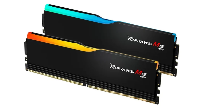 G.Skill Ripjaws M5 RGB 64GB (2X32GB) DDR5 6000MHZ CL32-38-38-96 1.40V Intel Xmp Desktop Memory (Black, White)