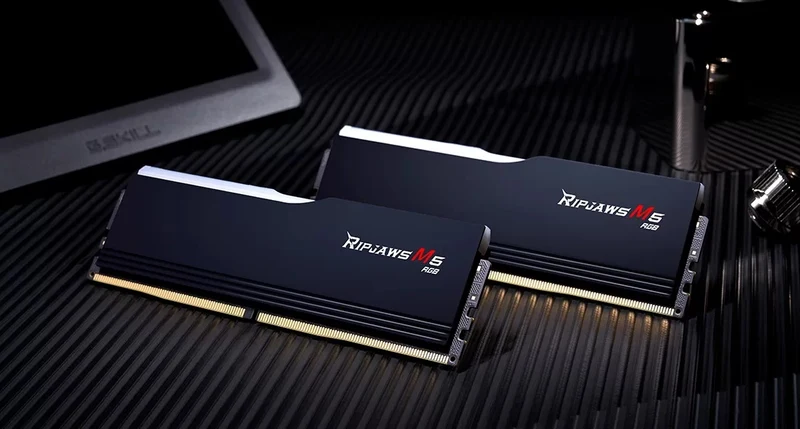 G.Skill Ripjaws M5 RGB 64GB (2X32GB) DDR5 6000MHZ CL32-38-38-96 1.40V Intel Xmp Desktop Memory (Black, White)