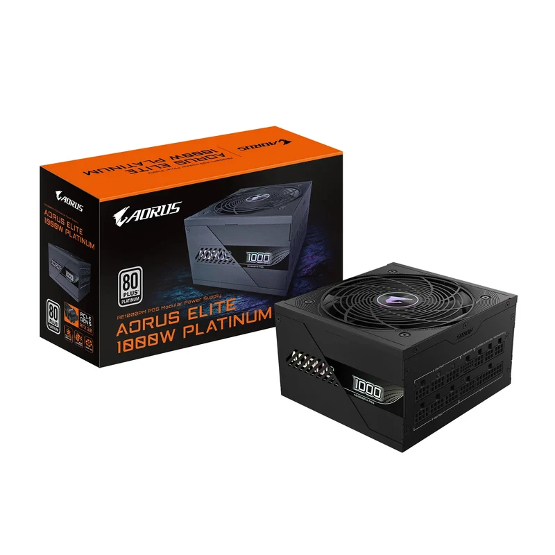 Gigabyte Aorus Elite P1000W 80+ Platinum PG5 PCIe 5.0 Modular Power Supply (Black)