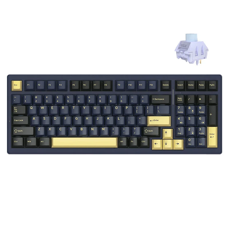 VGN S99 Tri-Mode Hot-Swappable Mechanical Keyboard (Black) (Aurora Ice Cream Switch)