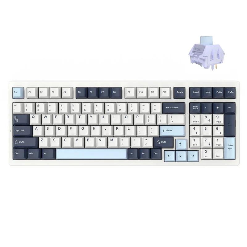 VGN S99 Tri-Mode Hot-Swappable Mechanical Keyboard (Mountain Blue) (Aurora Ice Cream Switch)