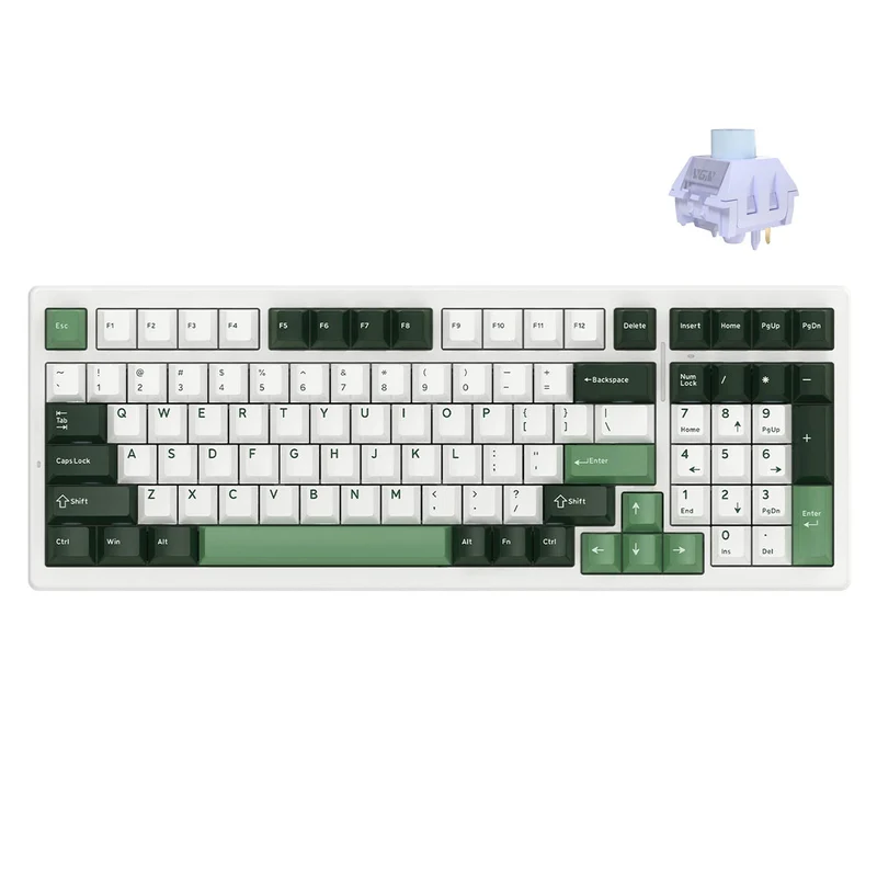 VGN S99 Tri-Mode Hot-Swappable Mechanical Keyboard (Glazing Green) (Aurora Ice Cream Switch)