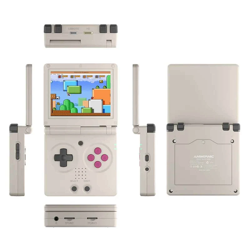 Anbernic RG35XXSP Retro Handheld Gaming Console (Black Transparent, Blue Transparent, Gray, Silver)