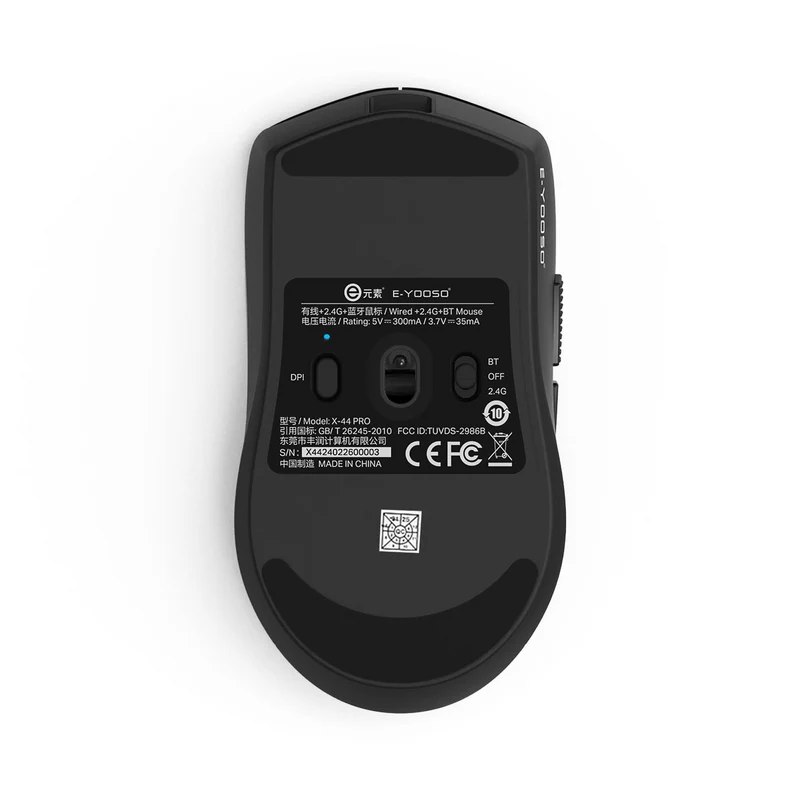 E-Yooso X-44 Pro 4K Lightweight Wireless Gaming Mouse (Black, White)