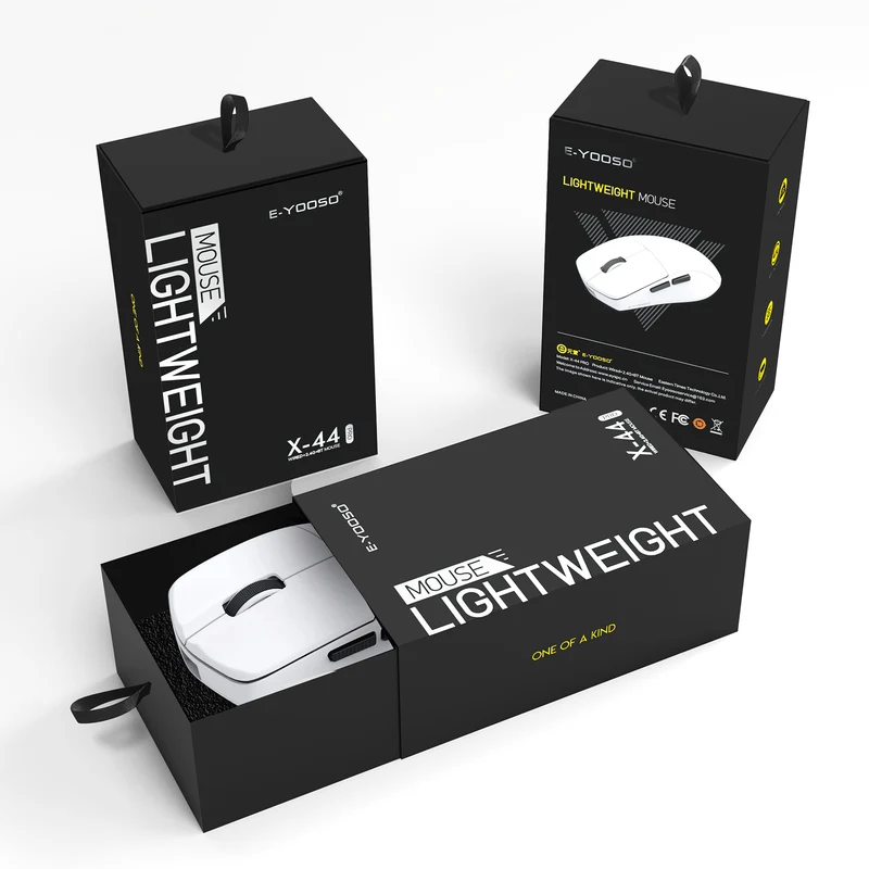 E-Yooso X-44 Pro 4K Lightweight Wireless Gaming Mouse (Black, White)