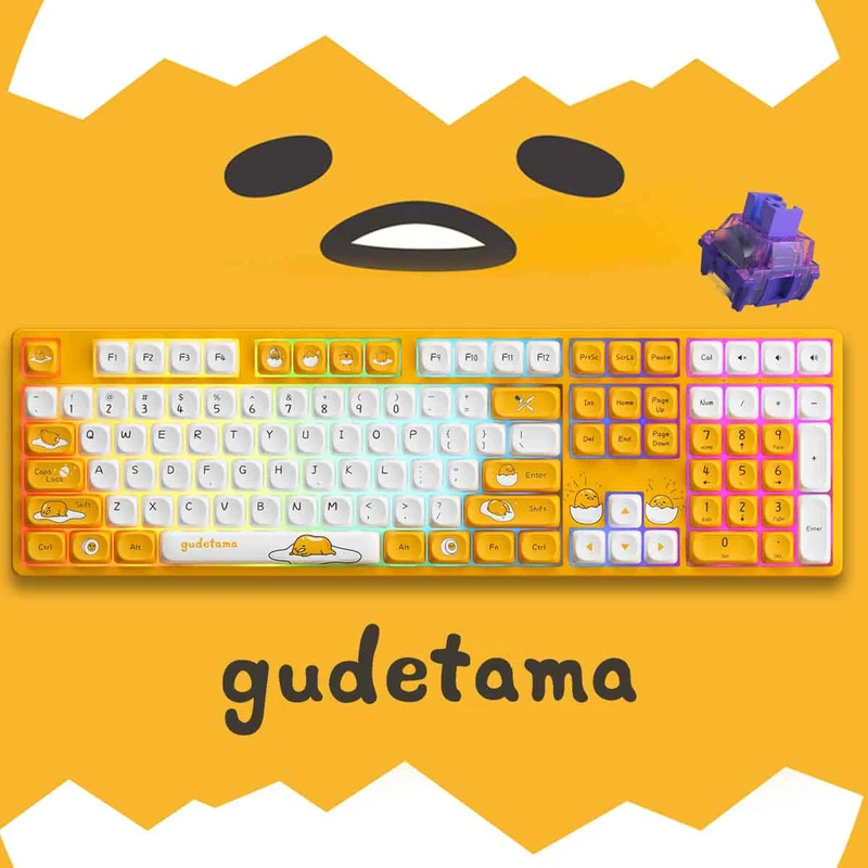 Akko Gudetama 5108 SE Multi-Mode RGB Hot-Swappable Mechanical Keyboard (TTC Demon)