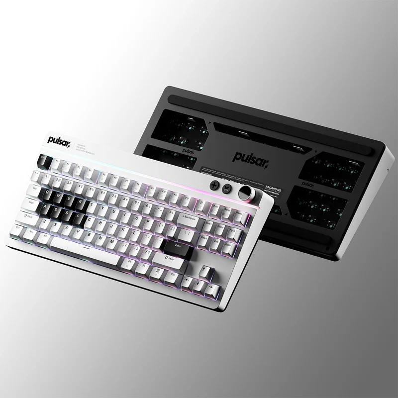 Pulsar XBOARD QS Mechanical Gaming Keyboard with Quick Switching Technology, Win/ Mac Switch Key (White) (PWKXBQSO2)