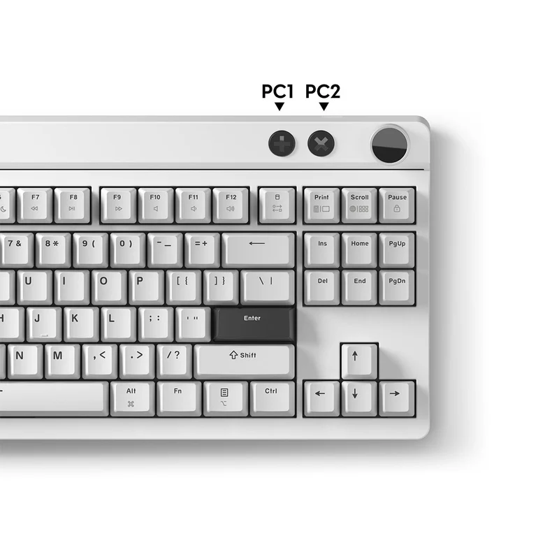 Pulsar XBOARD QS Mechanical Gaming Keyboard with Quick Switching Technology, Win/ Mac Switch Key (White) (PWKXBQSO2)
