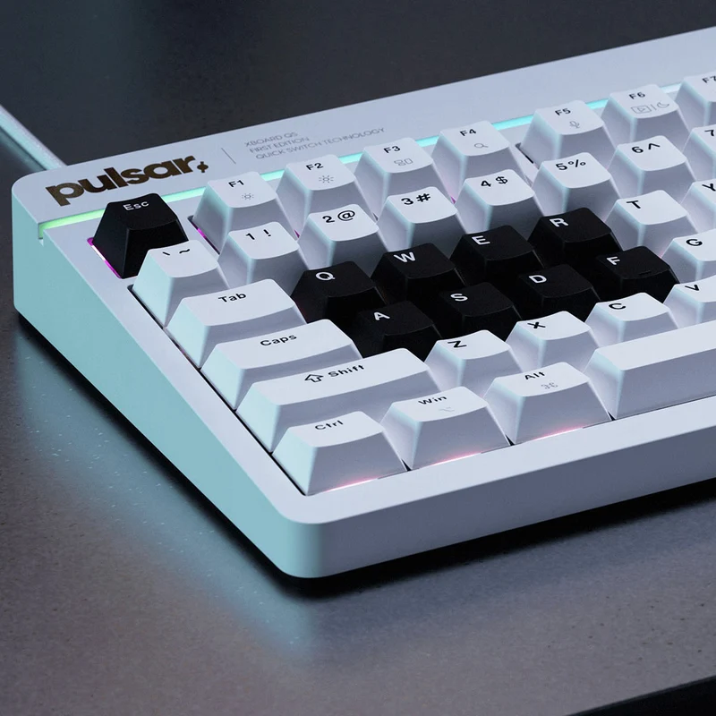 Pulsar XBOARD QS Mechanical Gaming Keyboard with Quick Switching Technology, Win/ Mac Switch Key (White) (PWKXBQSO2)