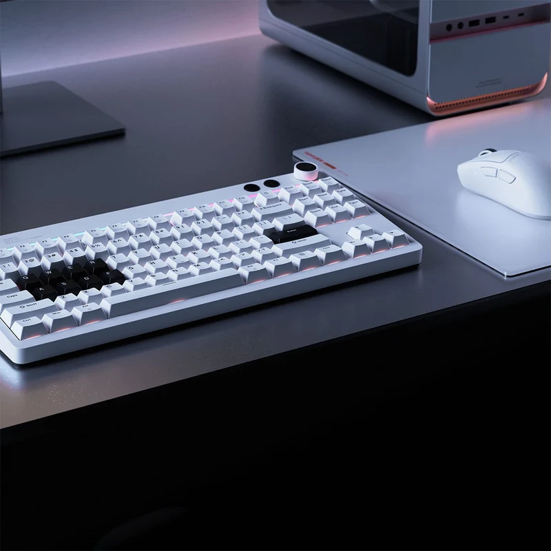 Pulsar XBOARD QS Mechanical Gaming Keyboard with Quick Switching Technology, Win/ Mac Switch Key (White) (PWKXBQSO2)