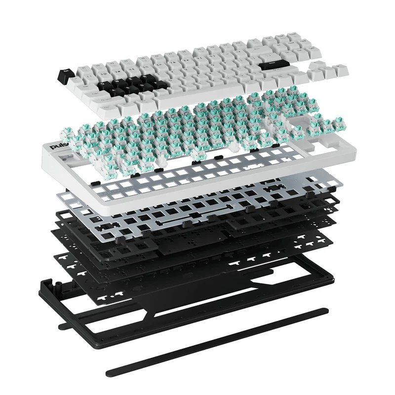 Pulsar XBOARD QS Mechanical Gaming Keyboard with Quick Switching Technology, Win/ Mac Switch Key (White) (PWKXBQSO2)
