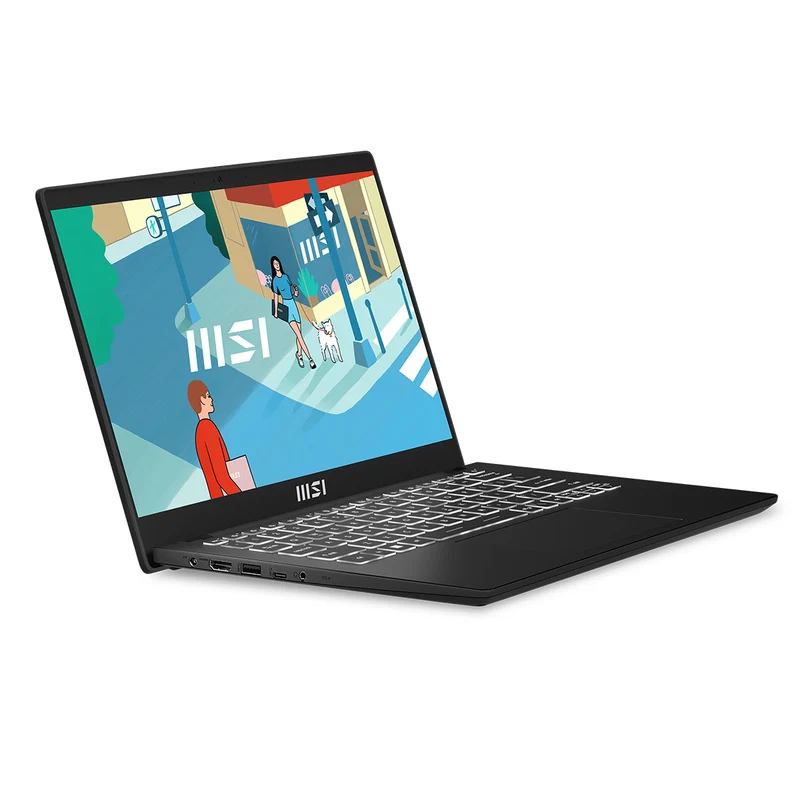 MSI Modern 14 C7M-269PH Laptop (Classic Black) | 14" FHD (1920x1080) IPS | Ryzen 7 7730U | 16GB RAM | 512GB SSD | RX Vega Graphics | Windows 11 Home | MSI Sleeve Bag GP