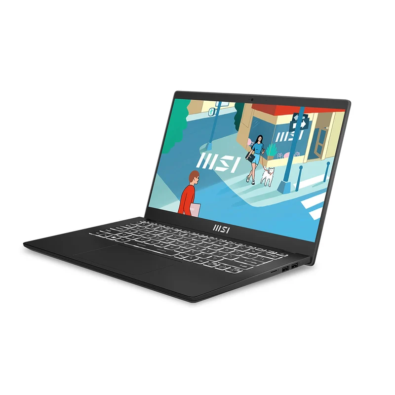 MSI Modern 14 C7M-269PH Laptop (Classic Black) | 14" FHD (1920x1080) IPS | Ryzen 7 7730U | 16GB RAM | 512GB SSD | RX Vega Graphics | Windows 11 Home | MSI Sleeve Bag GP