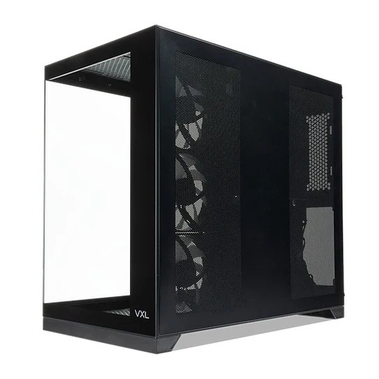 Tecware VXL Evo TG Dual Chamber ATX Case with 4x12cm ARGB Fans (Black)