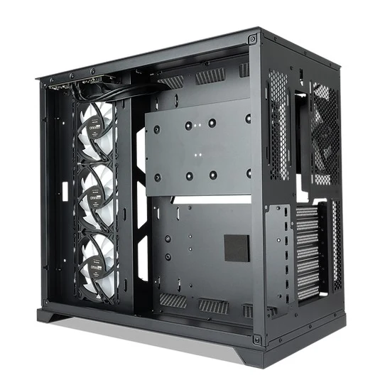 Tecware VXL Evo TG Dual Chamber ATX Case with 4x12cm ARGB Fans (Black)