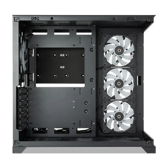 Tecware VXL Evo TG Dual Chamber ATX Case with 4x12cm ARGB Fans (Black)