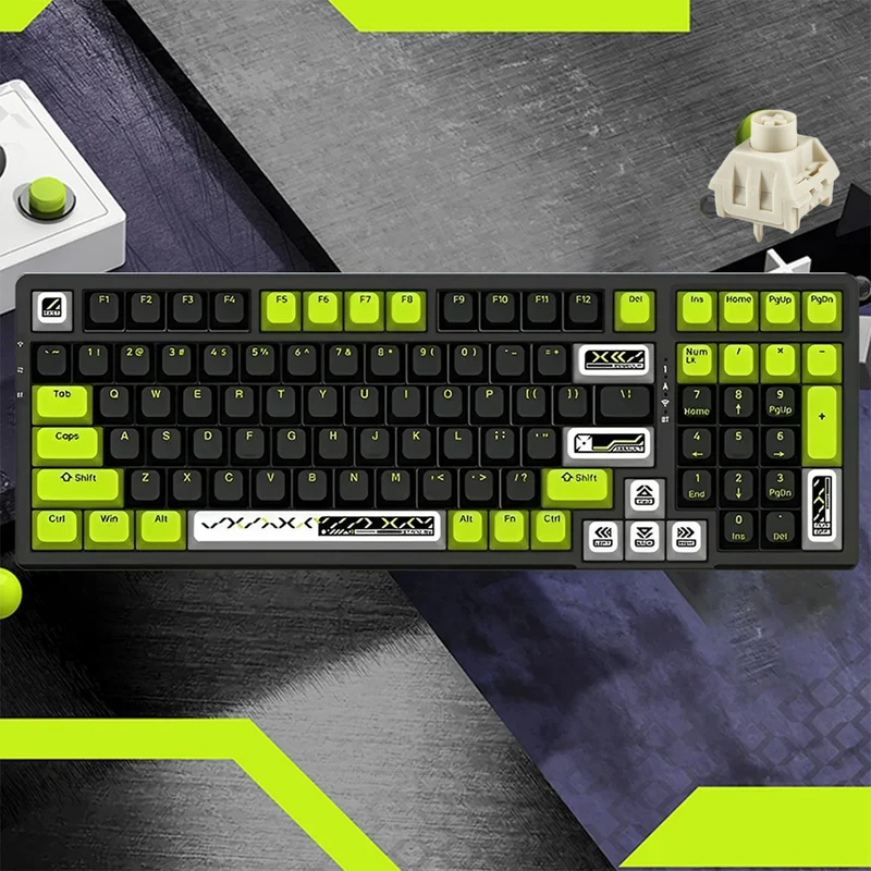 VGN V98 Pro V2 Wireless Gaming Mechanical Keyboard (Genji Numbani) (Ice Cream Pro Switch)