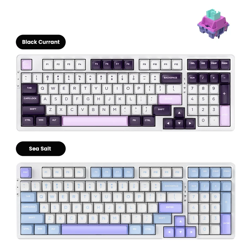 VGN V98 Pro V2 Wireless Gaming Mechanical Keyboard (Steam Wave Pro Switch) (Black Currant, Sea Salt)