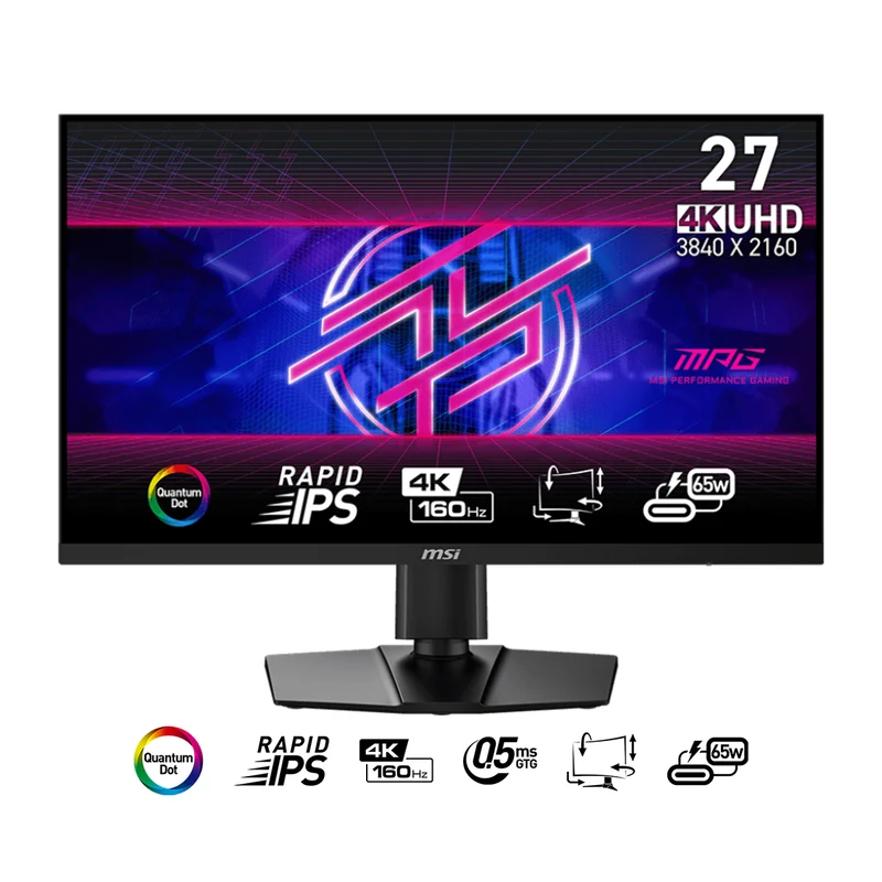 MSI MPG 274URF QD 27" UHD 4K (3840x2160) 160Hz 0.5ms GTG Rapid IPS Gaming Monitor
