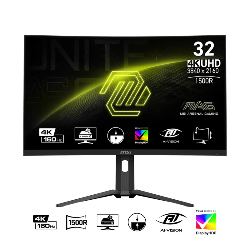 MSI MAG 321CUP 32" 4K UHD (3840x2160) 160Hz 1ms MPRT VA Curved Gaming Monitor