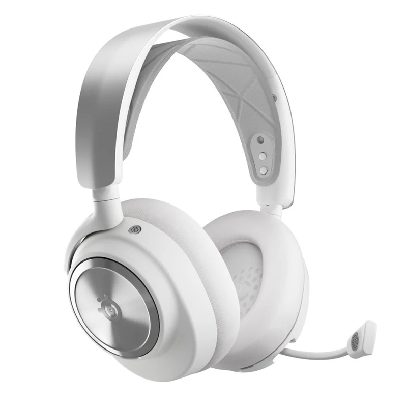 Steelseries Arctis Nova Pro Wireless High-Fidelity Gaming Audio w/ Active Noise Cancellation for PC/ Playstation/ Switch/ Mobile (White) (61524)