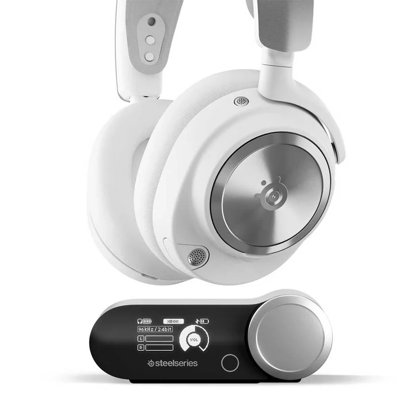 SteelSeries Arctis Nova Pro Wireless High-Fidelity Gaming Audio with Active Noise Cancellation for Xbox (White) (61525)