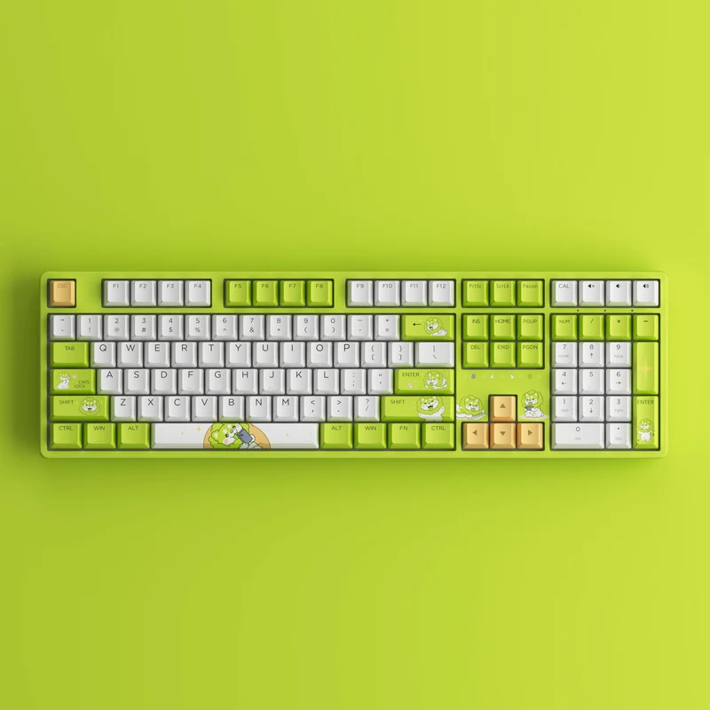 Akko Cabbage Dog 5108B Plus Multi-Mode RGB Hot-Swappable Mechanical Keyboard (Akko V3 Cream Yellow Pro)