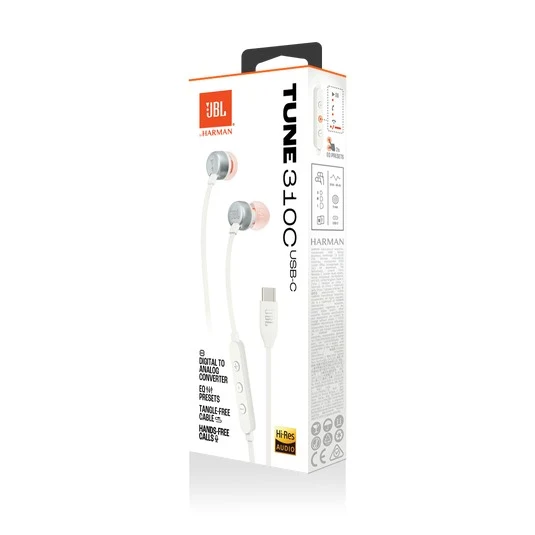 JBL Tune 310C USB-C Wired Hi-Res In-Ear Headphones (Blue, Black, Red, White)