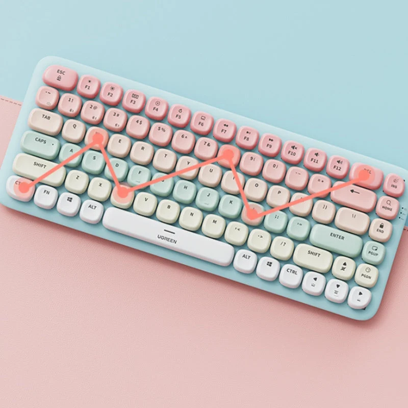 Ugreen Fun+ Low Profile Mechanical Keyboard (Pink) (KU101/90843)