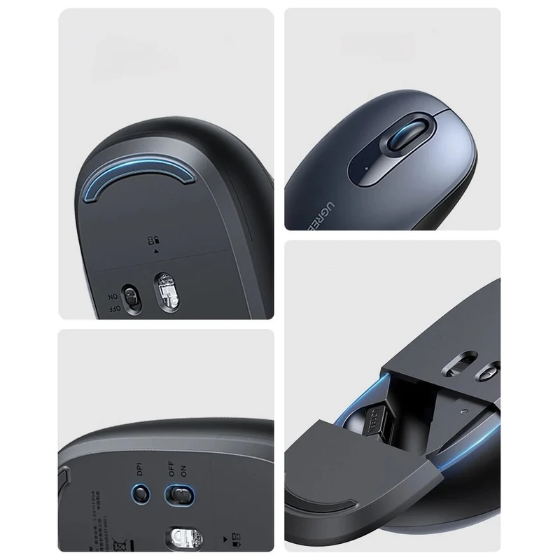 Ugreen 2.4G Portable Wireless Mouse (Cherry Pink, Celadon Green, Moonlight Grey, Dusty Blue, Midnight Blue)