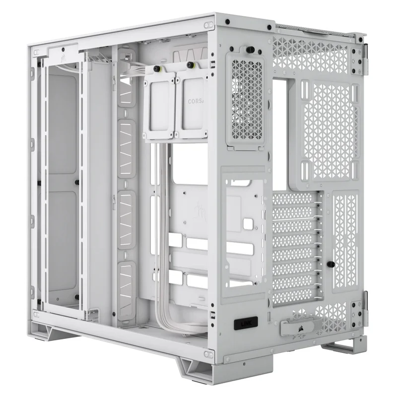 Corsair 6500X Tempered Glass ATX Mid-Tower Dual Chamber PC Case (Black, White)