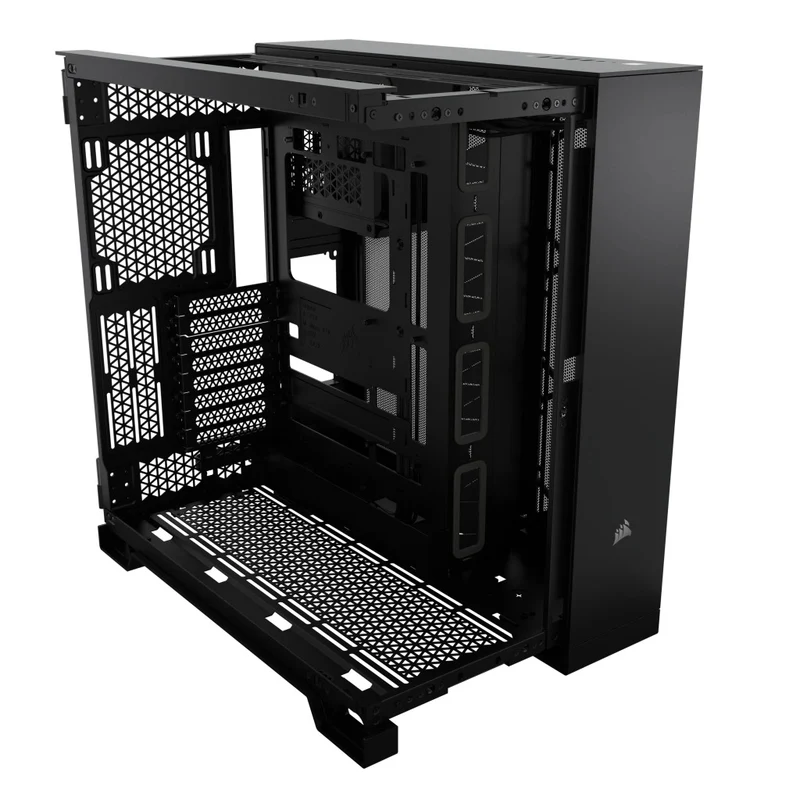 Corsair 6500X Tempered Glass ATX Mid-Tower Dual Chamber PC Case (Black, White)