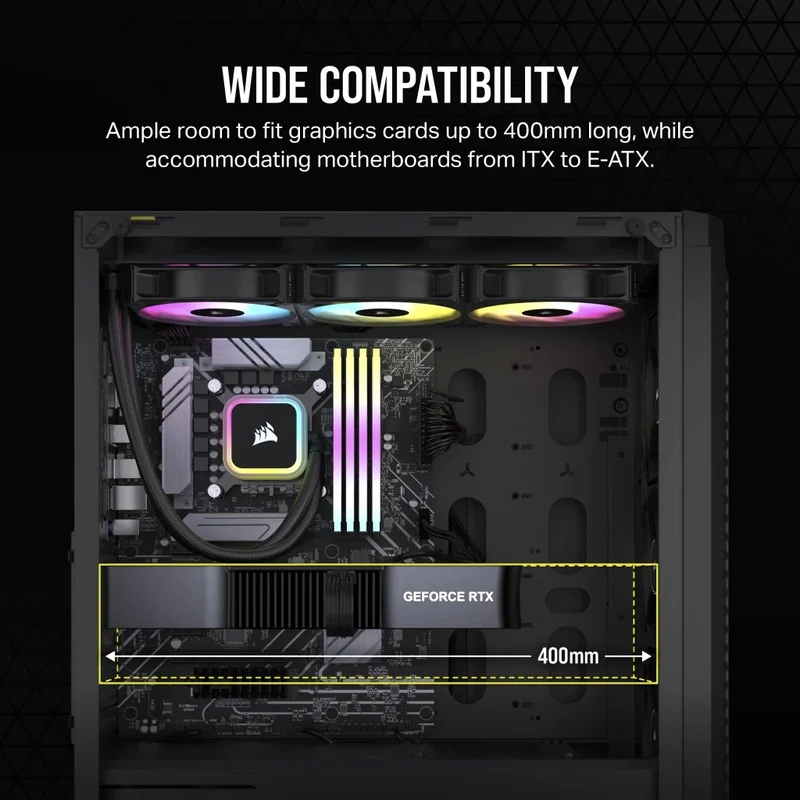 Corsair 480T RGB Airflow Tempered Glass Mid-Tower Case (Black)