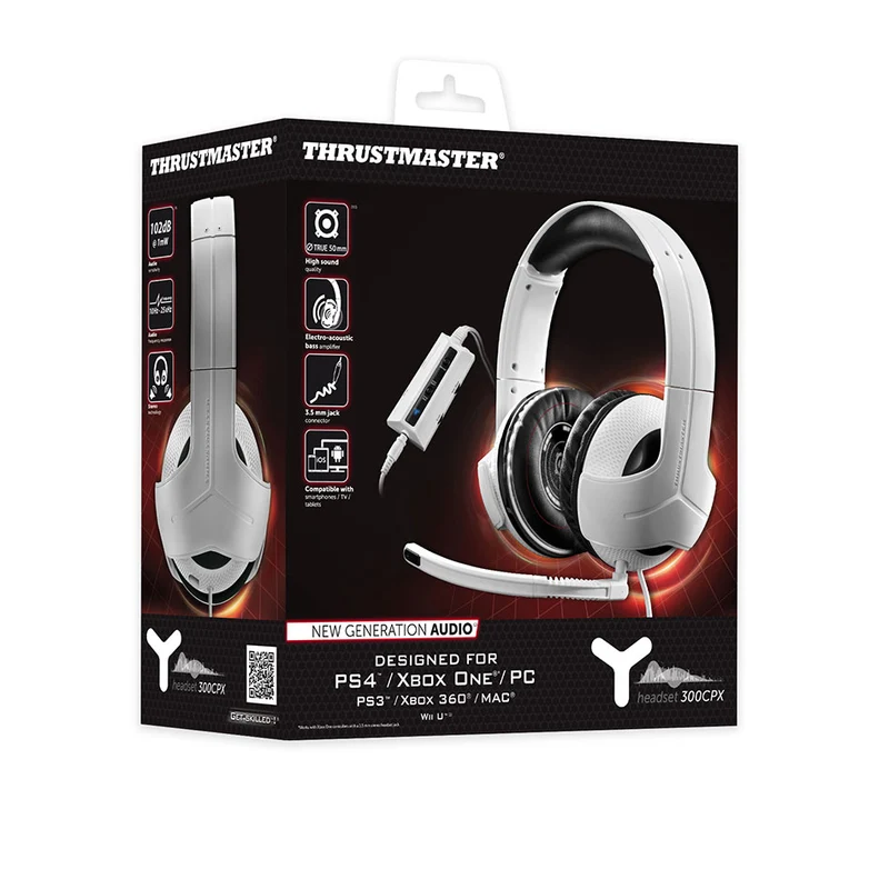 Thrustmaster Y300CPX Gaming Headset For PS4 / XBOXONE / PC / PS3 / XBOX 360 / Mac / Wii U (White/Black) (4060077)