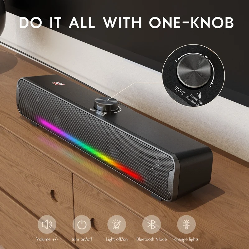 Onikuma L16 RGB Portable Soundbar Bluetooth Speaker (Black)