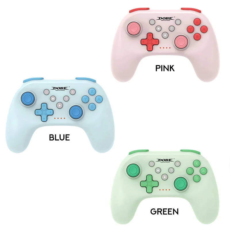 Dobe Wireless Controller for Switch ITNS-0117R (Pink, Blue, Green)