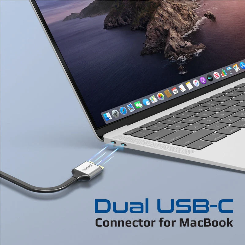 Promate Versahub-MST 13-In-1 Macbook Docking Station With 150W Power Adapter & 4K 60Hz MST Dual Display