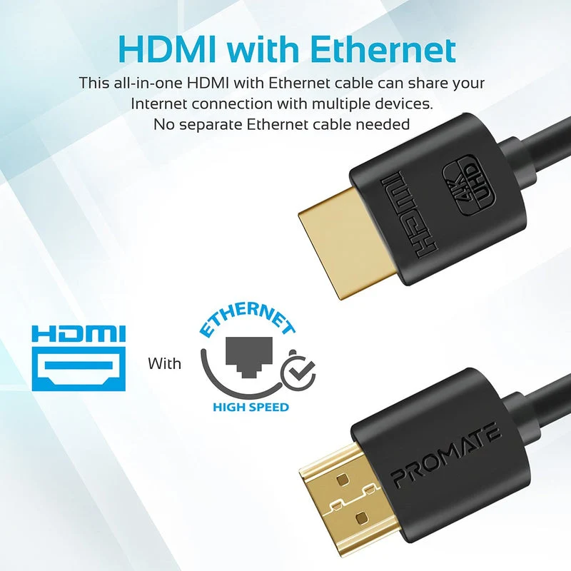 Promate PROLINK4K2-10M 4K High Definition HDMI Audio Video Cable